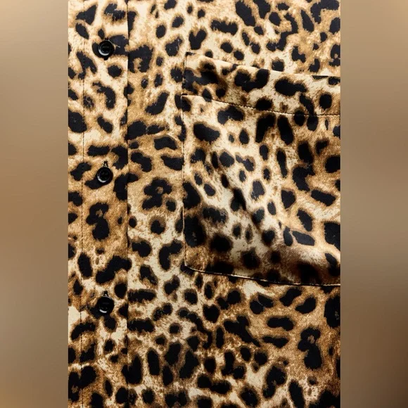 Zara ZW Collection Oversized Animal Print Boho Shirt Size XS - Picture 3 of 11